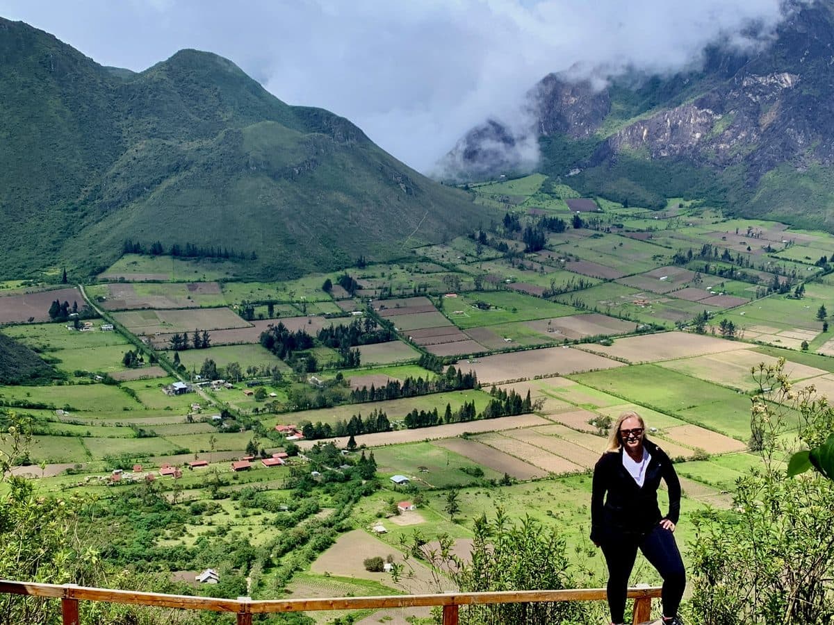 Overlooking Andean farmland